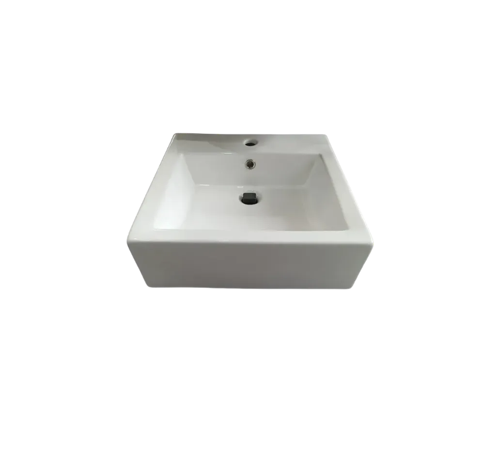 LAVABO DINASTY SOBREPONER CUADRADO CON 1 ORIFICIO LDC02