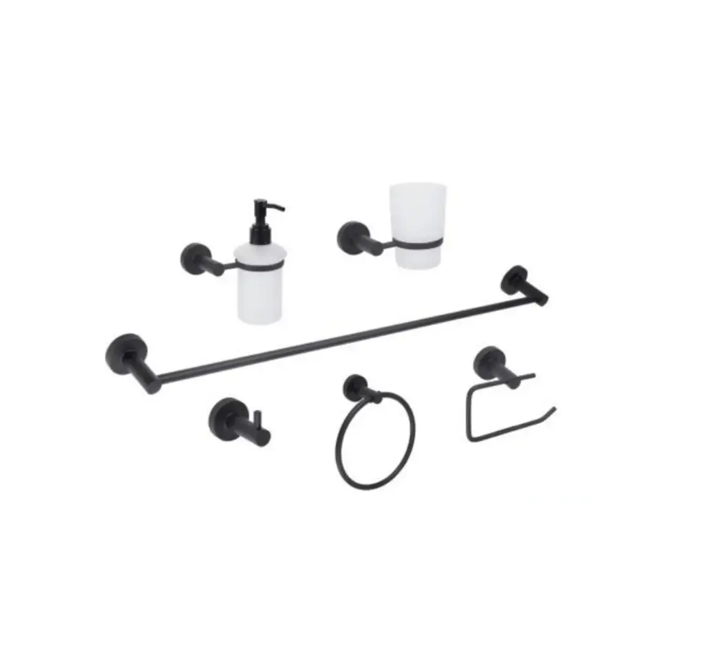  JGO DE ACCESORIOS PARA BAÑO DICA NEGRO  3200.2