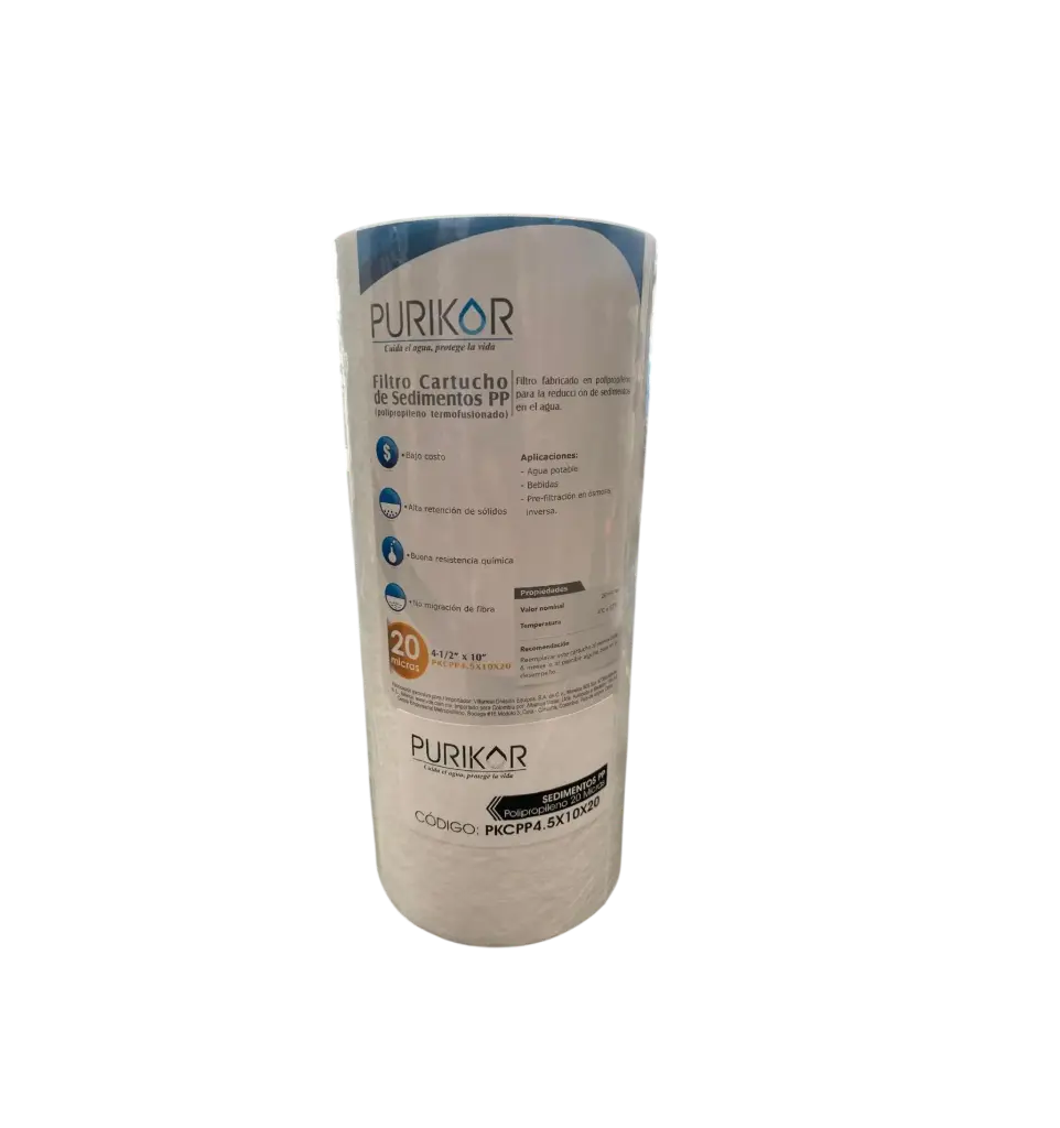 CARTUCHO POLIPROPILENO PURIKOR 4.5X20X20 (PKCPP4.5X20X20)