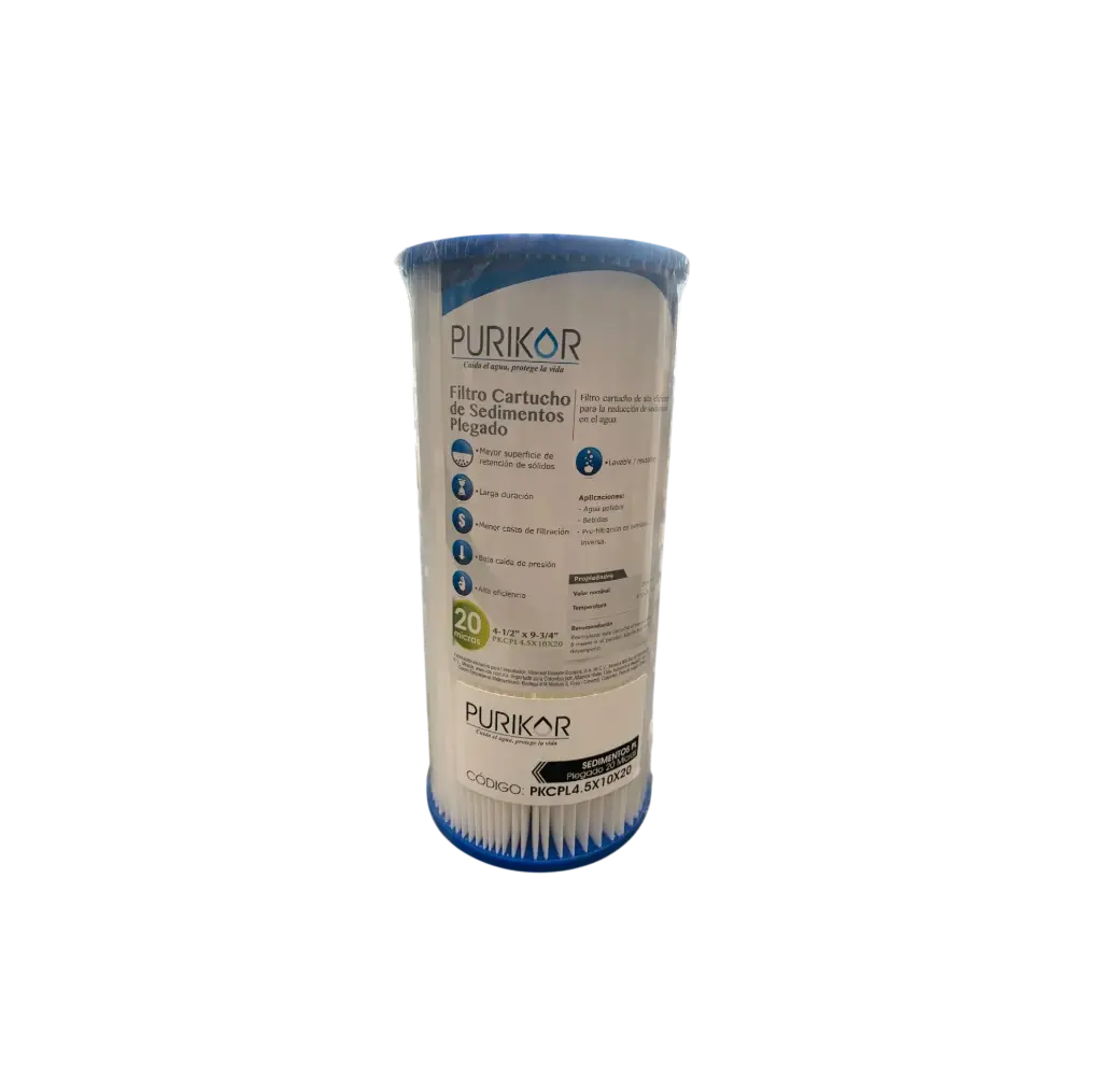  CARTUCHO PLEGABLE PURIKOR 4.5X10X20 (PKCPL4.5X10X20)
