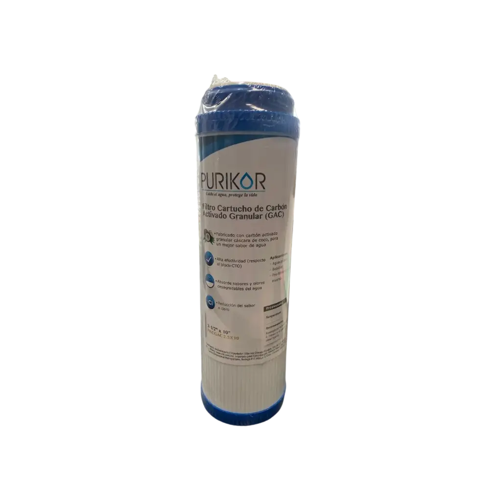  CARTUCHO CARBON ACT GAC PURIKOR 2.5X10 (PKCGAC2.5X10)