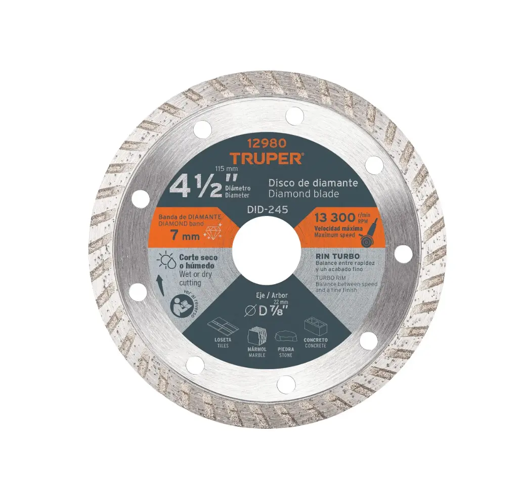  DISCO RIN TURBO 4 1/2 TRUPER