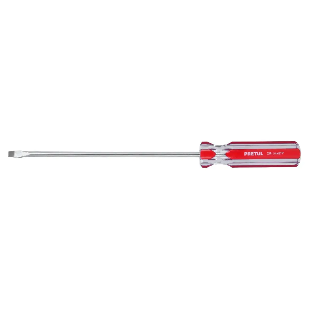  DESARMADOR PLANO 1/4 X 8" PRETUL 