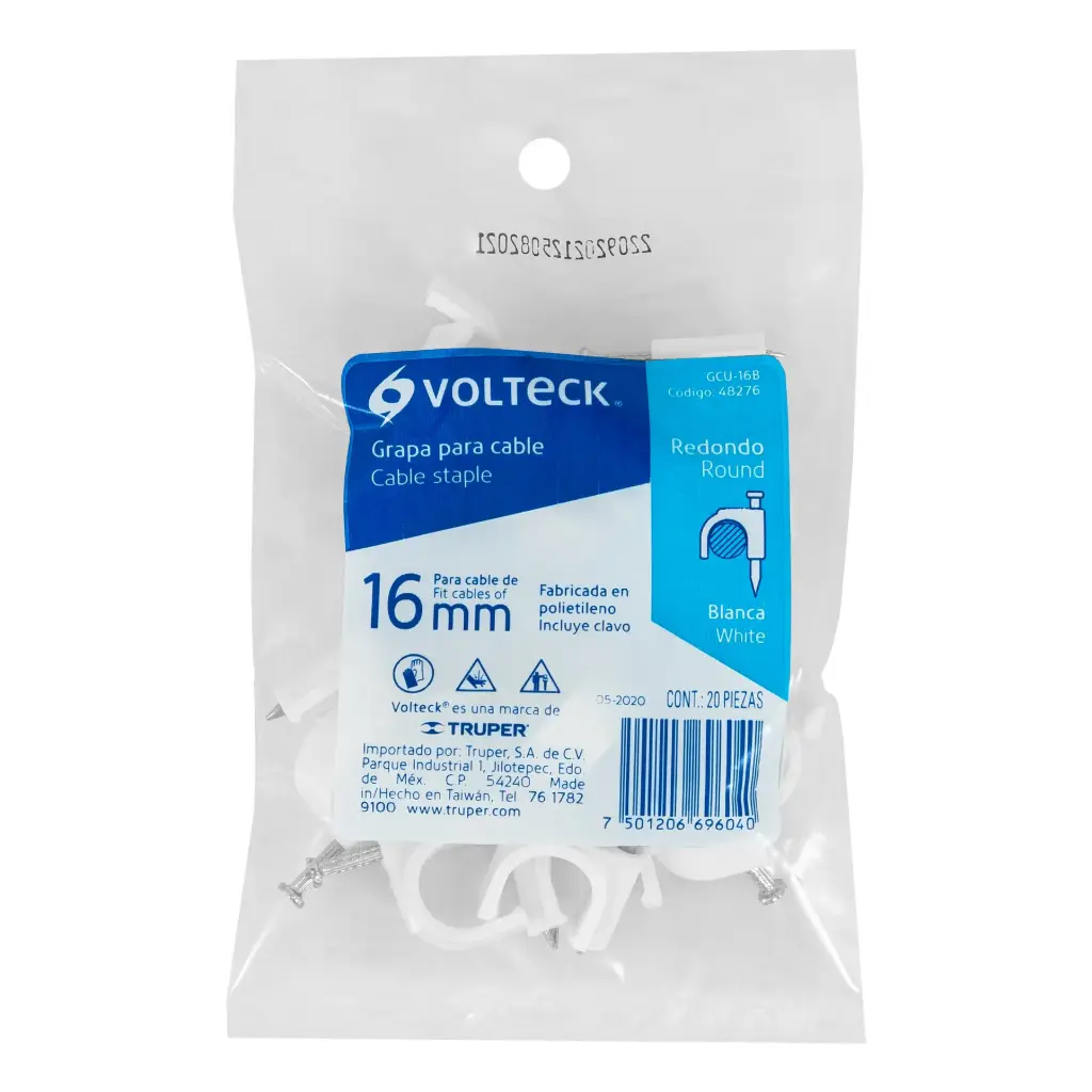  GRAPA PLASTICO  VOLTECK 16MM 