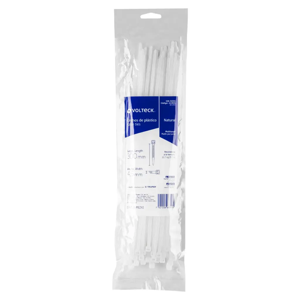  BOLSA CINCHO 300MM VOLTECK (50 PZAS) 