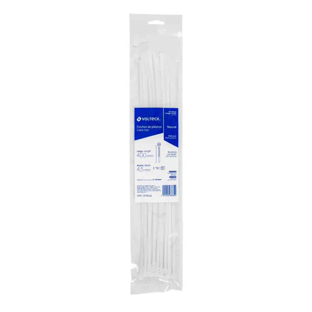  BOLSA CINCHO 400MM VOLTECK (25 PZAS) 