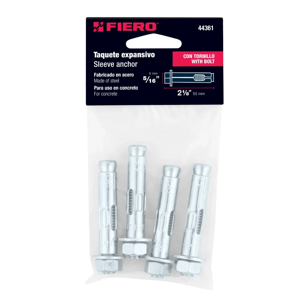  TAQUETE EXPANSIVO FIERO 5/16 (4 PZAS)