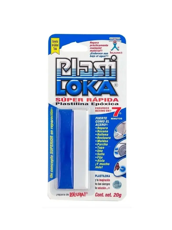[PLASTI002] PLASTILOKA EPOXICA AZUL 20 GR