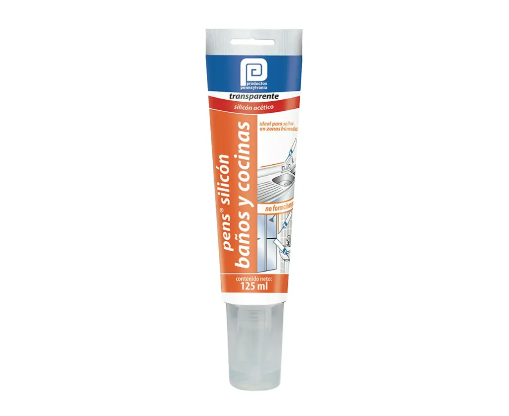 SILICON ANTIHONGO BAÑOS Y COCINAS TRANSPARENTE DE 125 ML