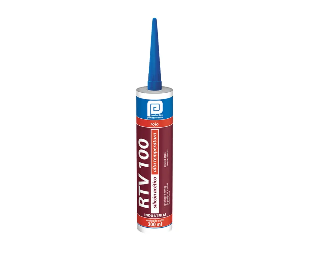 SILICON RTV 100 ALTA TEMP ROJO DE 300 ML