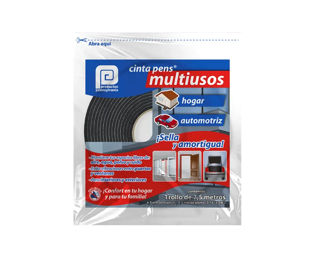 CINTA PENS MULTIUSOS 3/16 X 3/8 X 7.50 MTS