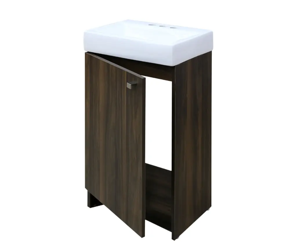 [T0911701570] GABINETE LAVABO CATO GRANATE NOGAL