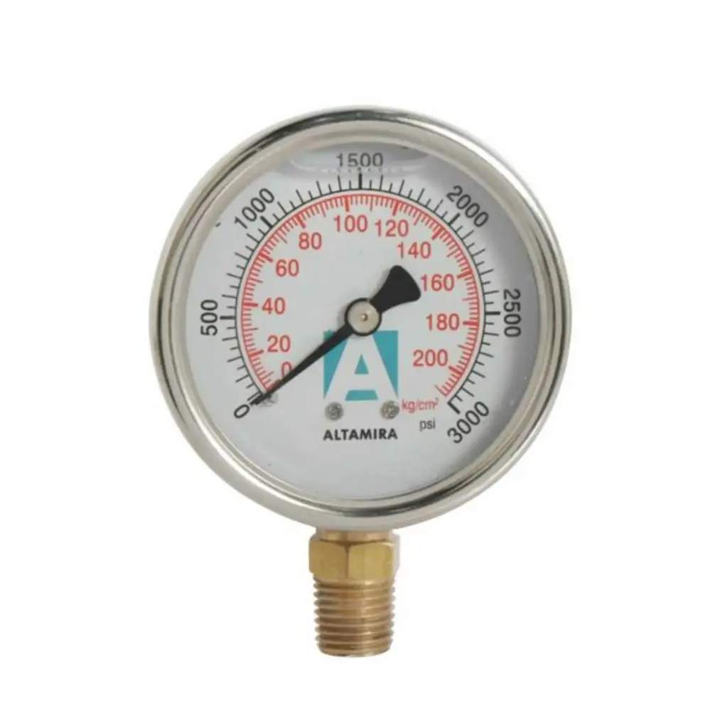 MANOMETRO GLICERINA ALT DE 0-3000 (MAN0-3000G)