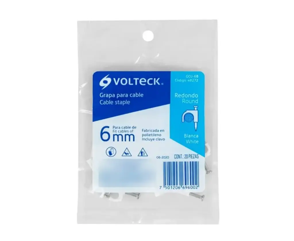 [GRPV6] GRAPA PLASTICO VOLTECK 6MM (20 PZA) 848272