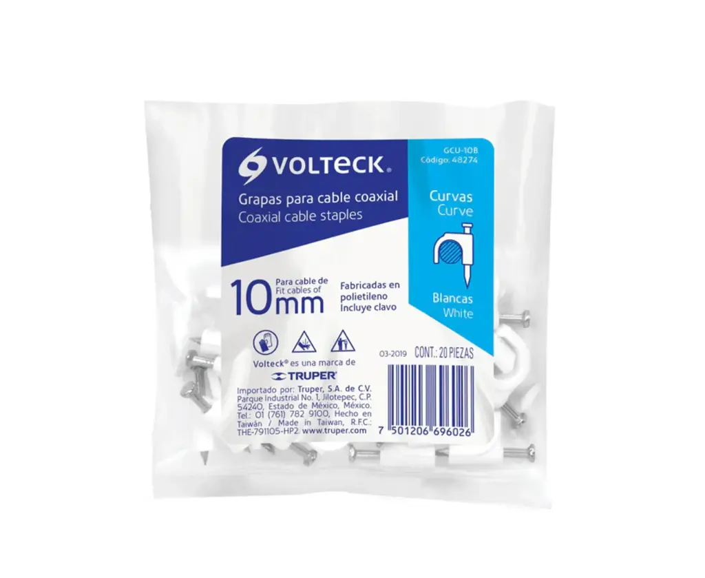 [GRPV8] GRAPA PLASTICO VOLTECK 8MM (20 PZA) 848273